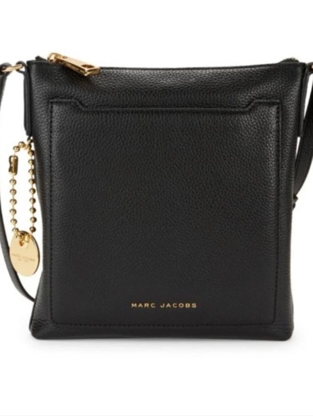 MARC JACOBS Tours Black Leather Crossbody Bag